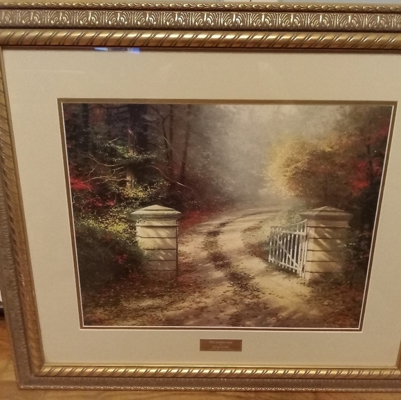 Thomas Kinkade Other - Thomas Kinkade Autumn Gate Library Edition Framed Art Print Vintage Wall Decor
